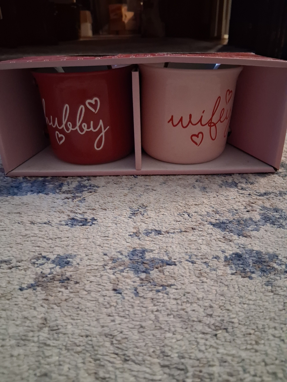 MHI Hubby & Wifey Ceramic Mug Set - Red and Pink